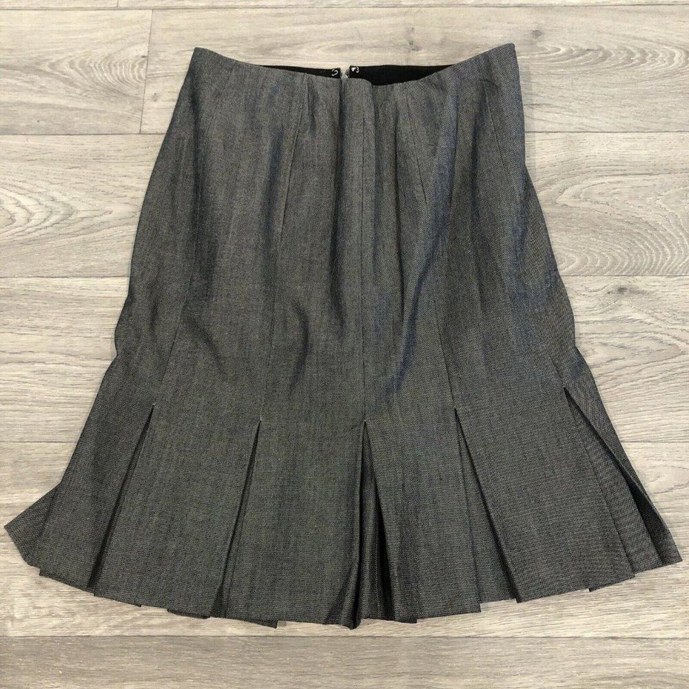Gap Stretch Size 0 Gray Pleated Pencil Skirt School Girl